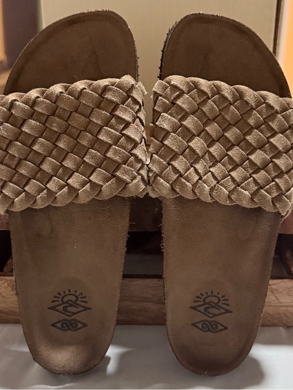 Rip Curl Marbella Woven Suede Stylish Slippers For Women Size 6/7